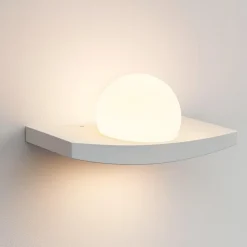 Applique Da Parete-Selezionato da Mazzolaluce Lampada da parete in gesso bianco sfera di vetro moderna