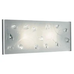 Applique Da Parete-Selezionato da Mazzolaluce Lampada da parete in vetro con mandorle di cristallo