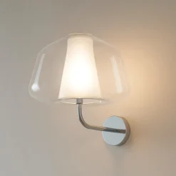 Applique Da Parete-Top Light Lampada da parete in vetro trasparente toplight