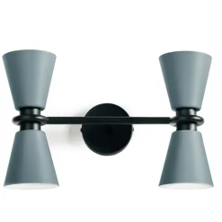 Applique Da Parete-Miloox Lampada da parete moderna per interno grigio graal