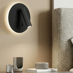 Applique Camera Da Letto-Selezionato da Mazzolaluce Lampada da parete nera per comodini camera da letto moderna 2 luci