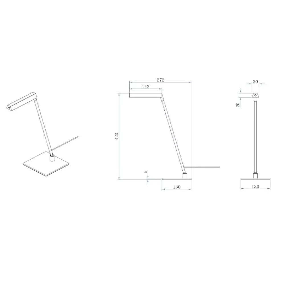 Lampade Da Tavolo-Selezionato da Mazzolaluce Lampada da scrivania bianca design moderna led 2700k dimmerabile