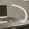 Lampade Da Tavolo-Gea Luce Lampada da scrivania bianca led 12w 3000k design moderna