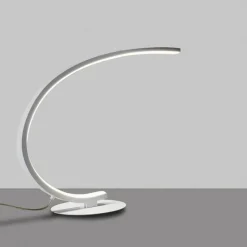 Lampade Da Tavolo-Gea Luce Lampada da scrivania bianca led 12w 3000k design moderna
