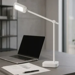 Lampade Da Tavolo-Perenz Illuminazione Lampada da scrivania bianca led cct per ufficio icon perenz