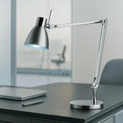 Lampade Da Tavolo-Selezionato da Mazzolaluce Lampada da scrivania braccio orientabile grigio moderna