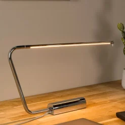 Lampade Da Tavolo-Selezionato da Mazzolaluce Lampada da scrivania design moderno cromo nero led 2700k dimmerabile