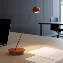 Lampade Da Tavolo-Perenz Illuminazione Lampada da scrivania design moderna terracotta lyra perenz led cct