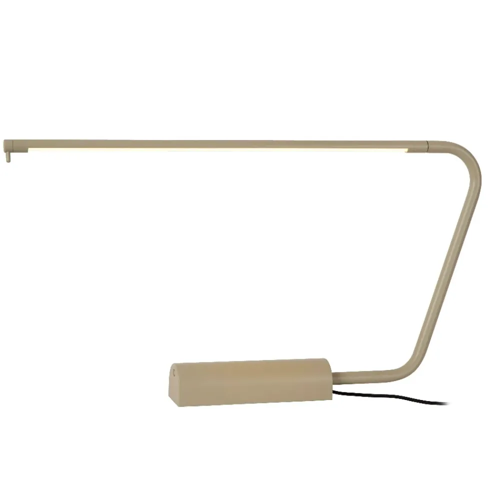 Lampade Da Tavolo-Selezionato da Mazzolaluce Lampada da scrivania design moderna tortora led 2700k dimmerabile