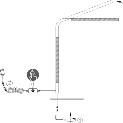 Lampade Da Tavolo-Selezionato da Mazzolaluce Lampada da scrivania di legno orientabile moderna nera