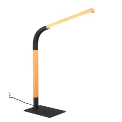 Lampade Da Tavolo-Selezionato da Mazzolaluce Lampada da scrivania di legno orientabile moderna nera