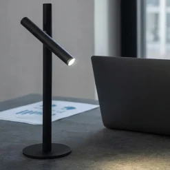 Lampade Da Tavolo-Gea Luce Lampada da scrivania gls led 3000k dimmerabile orientabile nera