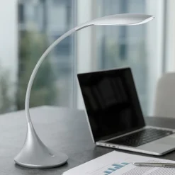 Lampade Da Tavolo-Gea Luce Lampada da scrivania moderna nunki grigio