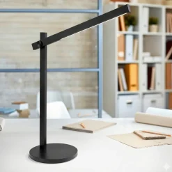 Lampade Da Tavolo-Perenz Illuminazione Lampada da scrivania nera desig moderna ruler perenz
