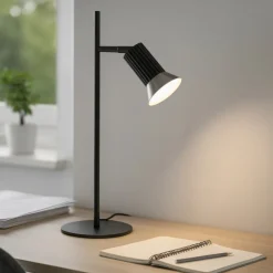 Lampade Da Tavolo-Selezionato da Mazzolaluce Lampada da scrivania nera orientabile minimal