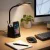 Lampade Da Tavolo-Selezionato da Mazzolaluce Lampada da scrivania nera porta penne ricarica wifii telefonino