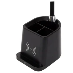 Lampade Da Tavolo-Selezionato da Mazzolaluce Lampada da scrivania nera porta penne ricarica wifii telefonino