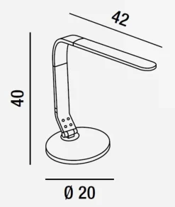 Lampade Da Tavolo-Perenz Illuminazione Lampada da scrivania orientabile nera led 8w dimmerabile porta usb perenz leg