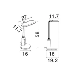 Lampade Da Tavolo-Selezionato da Mazzolaluce Lampada da scrivania orientabile bianca led 4000k touch