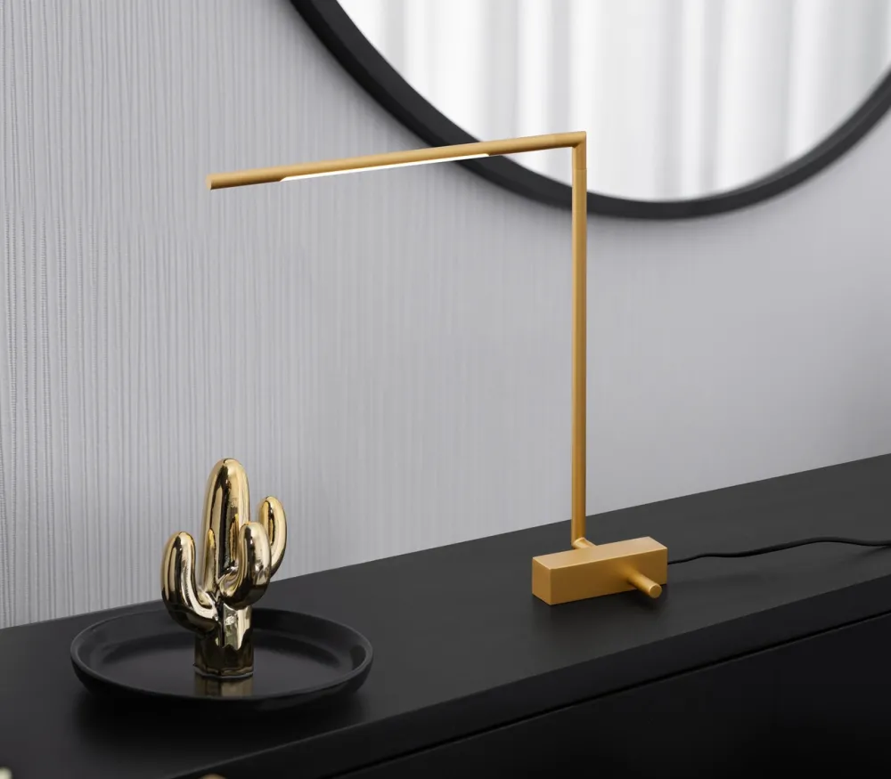 Lampade Da Tavolo-Selezionato da Mazzolaluce Lampada da scrivania oro girevole sottile moderna led 5w 3000k