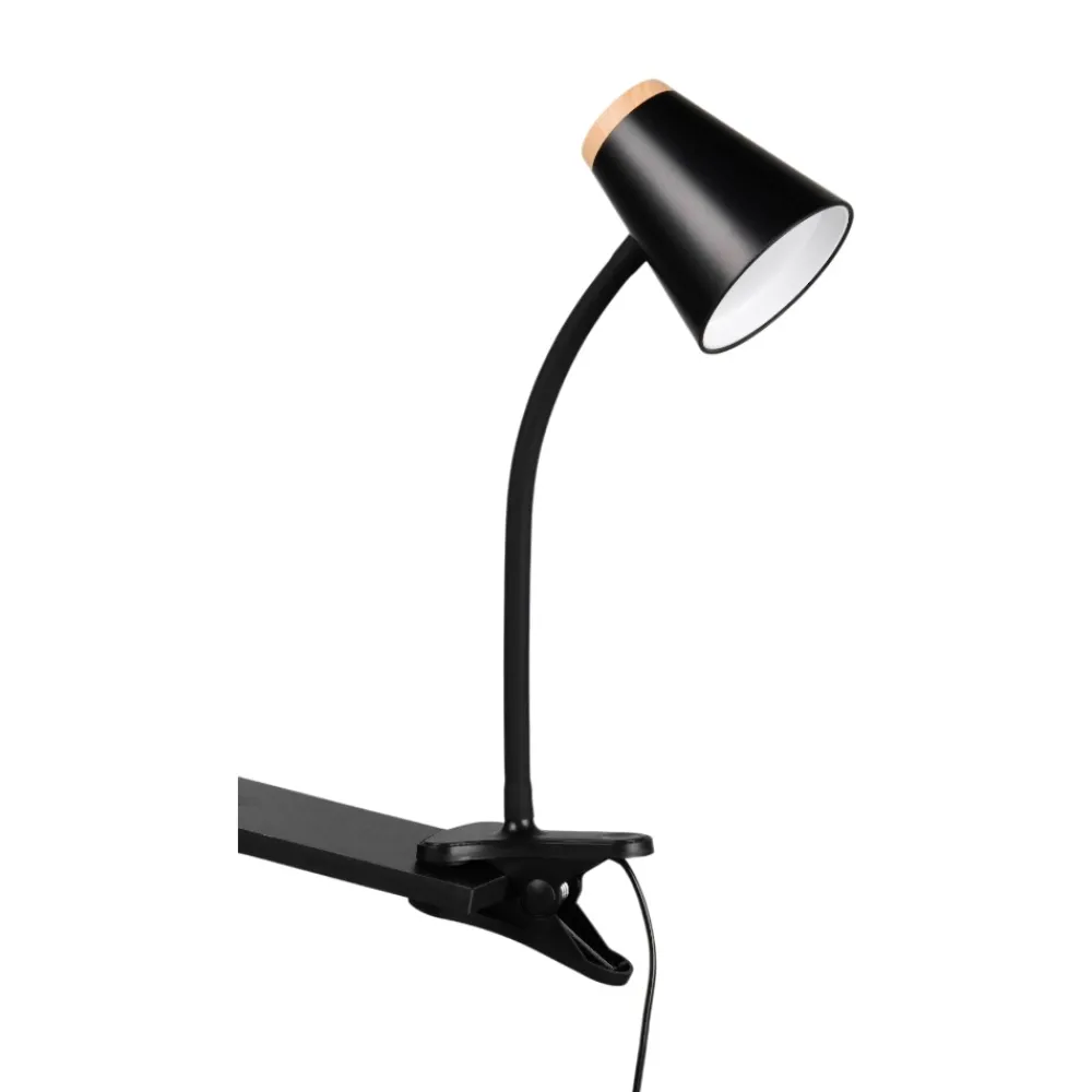 Lampade Da Tavolo-Selezionato da Mazzolaluce Lampada da scrivania per ufficio orientabile nera con pinza led 4.5w 3000k