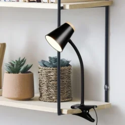 Lampade Da Tavolo-Selezionato da Mazzolaluce Lampada da scrivania per ufficio orientabile nera con pinza led 4.5w 3000k
