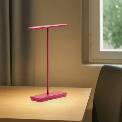 Lampade Da Tavolo-Linea Light Lampada da scrivania portatile senza fili led rossa dubcolor