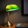 Lampade Da Tavolo-Selezionato da Mazzolaluce Lampada da scrivania vetro verde colore bronzo churchill