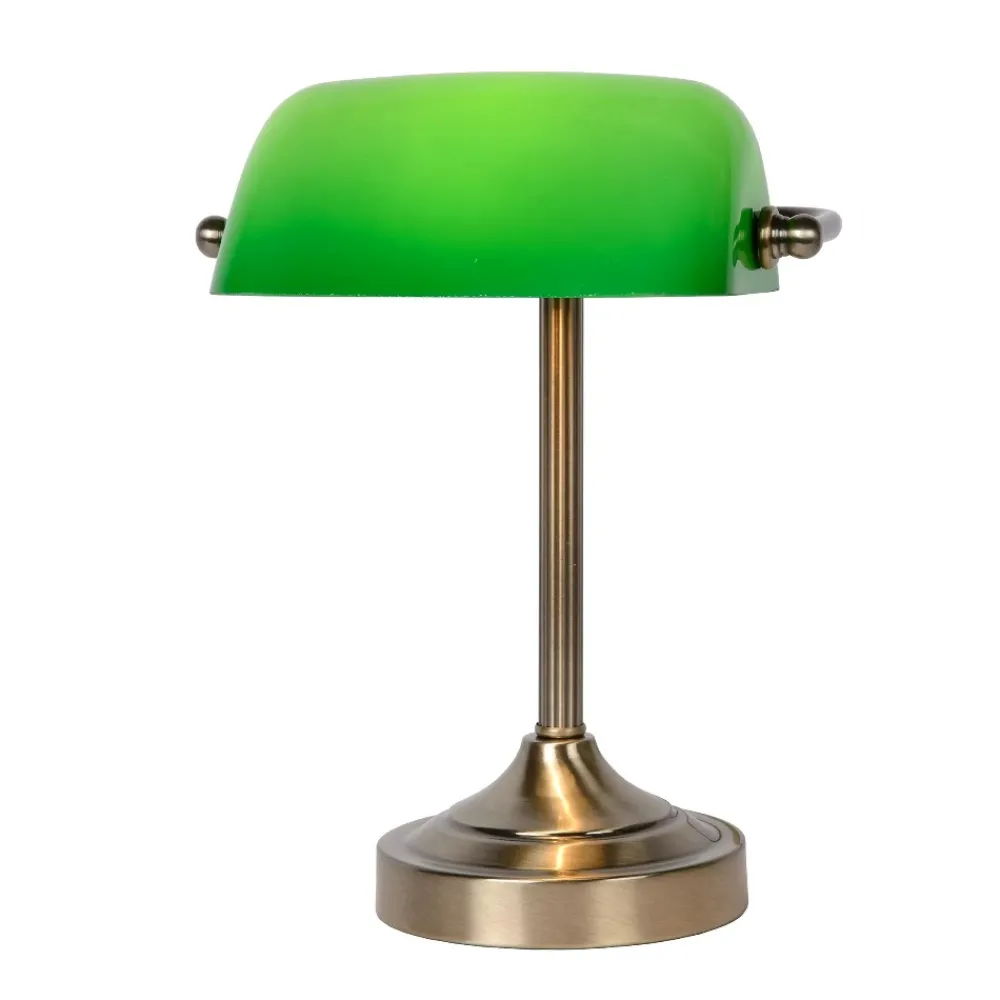 Lampade Da Tavolo-Selezionato da Mazzolaluce Lampada da scrivania vetro verde colore bronzo churchill