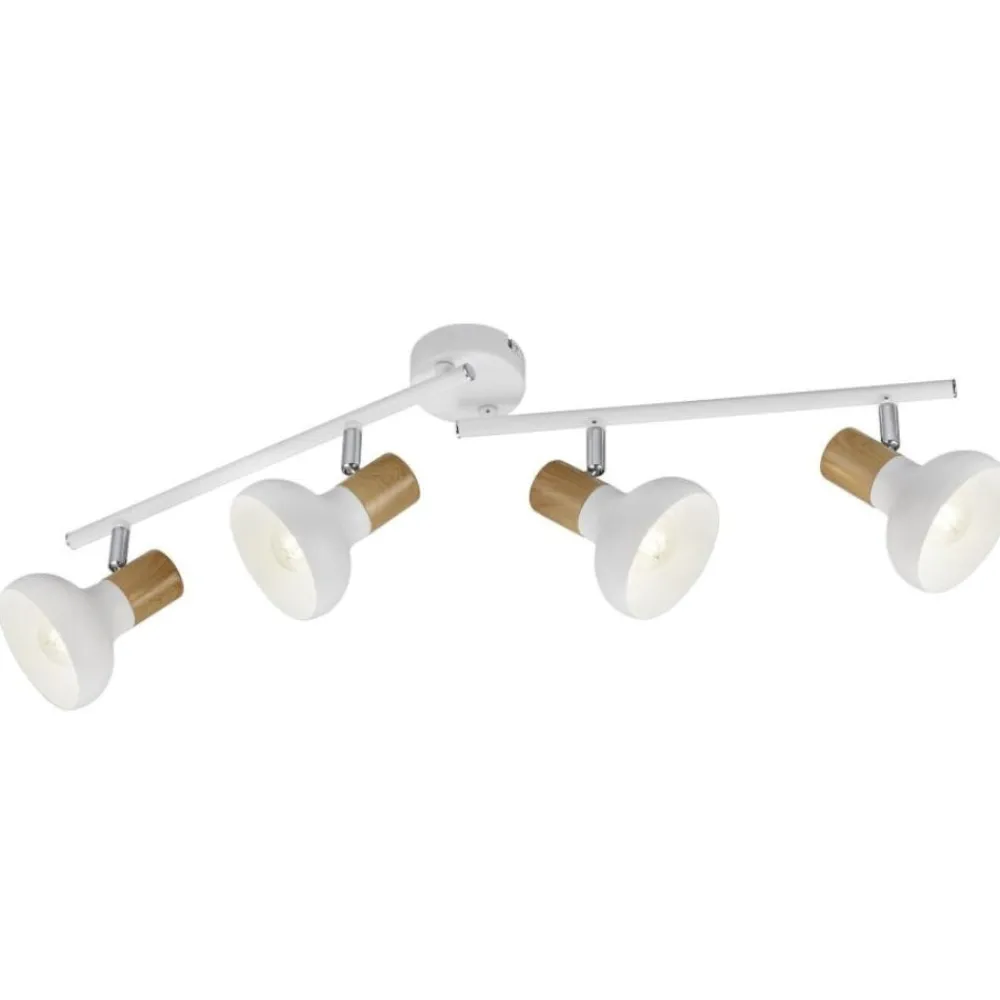 Plafoniere Moderne-Selezionato da Mazzolaluce Lampada da soffitto bianca con faretti led orientabili