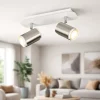 Plafoniere Moderne-Selezionato da Mazzolaluce Lampada da soffitto con faretti orientabili bianco nickel