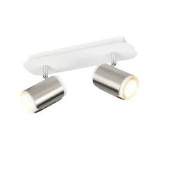 Plafoniere Moderne-Selezionato da Mazzolaluce Lampada da soffitto con faretti orientabili bianco nickel