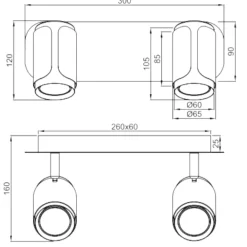 Plafoniere Moderne-Selezionato da Mazzolaluce Lampada da soffitto con faretti orientabili bianco nickel