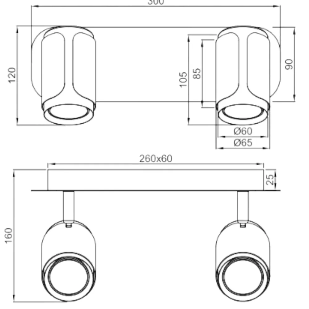 Plafoniere Moderne-Selezionato da Mazzolaluce Lampada da soffitto con faretti orientabili bianco nickel