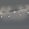 Plafoniere Moderne-Selezionato da Mazzolaluce Lampada da soffitto cromo per soggiorno 4 faretti led orientabili