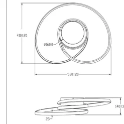 Plafoniere Moderne-Selezionato da Mazzolaluce Lampada da soffitto led 18.5w 4000k bianca per camera da letto