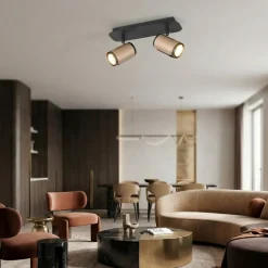 Plafoniere Moderne-Selezionato da Mazzolaluce Lampada da soffitto nero caffe plafoniera con luci orientabili