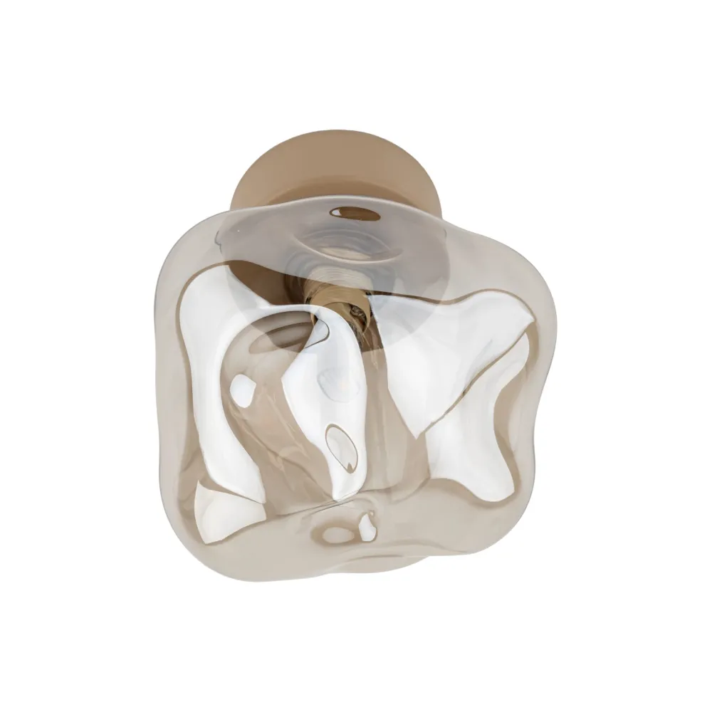 Plafoniere Moderne-Selezionato da Mazzolaluce Lampada da soffitto tortora plafoniera sfera vetro design cognac