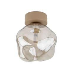 Plafoniere Moderne-Selezionato da Mazzolaluce Lampada da soffitto tortora plafoniera sfera vetro design cognac