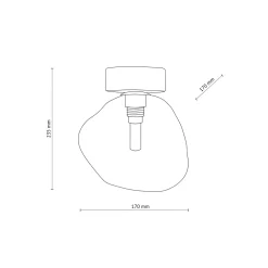 Plafoniere Moderne-Selezionato da Mazzolaluce Lampada da soffitto tortora plafoniera sfera vetro design cognac