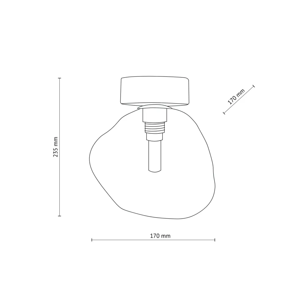 Plafoniere Moderne-Selezionato da Mazzolaluce Lampada da soffitto tortora plafoniera sfera vetro design cognac