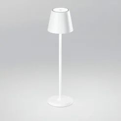 Lampade Da Tavolino Esterno-Perenz Illuminazione Lampada da tavolino h28 cm minidiva bianco portatile per ristoranti