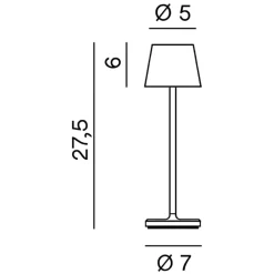 Lampade Da Tavolino Esterno-Perenz Illuminazione Lampada da tavolino h28 cm minidiva sabbia portatile