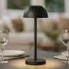 Lampade Da Tavolino Esterno-Selezionato da Mazzolaluce Lampada da tavolino senza fili ricaricabile nera moderna