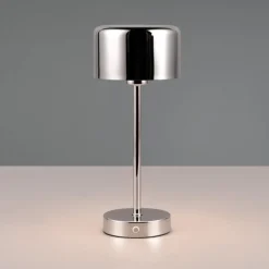 Lampade Da Tavolino Esterno-Selezionato da Mazzolaluce Lampada da tavolino senza fili cromata ricaricabile portatile