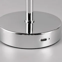 Lampade Da Tavolino Esterno-Selezionato da Mazzolaluce Lampada da tavolino senza fili cromata ricaricabile portatile