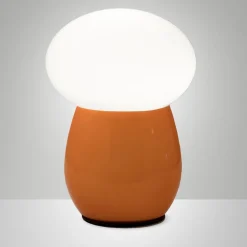 Lampade Da Tavolo-Fabas Luce Lampada da tavolo arancione in vetro design moderna fabas freddy