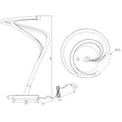 Lampade Da Tavolo-Selezionato da Mazzolaluce Lampada da tavolo bianca led da 2300k a 4000k design minimal