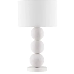 Lampade Da Tavolo-Selezionato da Mazzolaluce Lampada da tavolo bianca per soggiorno ceramica paralume