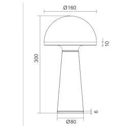Lampade Da Tavolino Esterno-Selezionato da Mazzolaluce Lampada da tavolo bianca portatile led ricaricabile per esterno